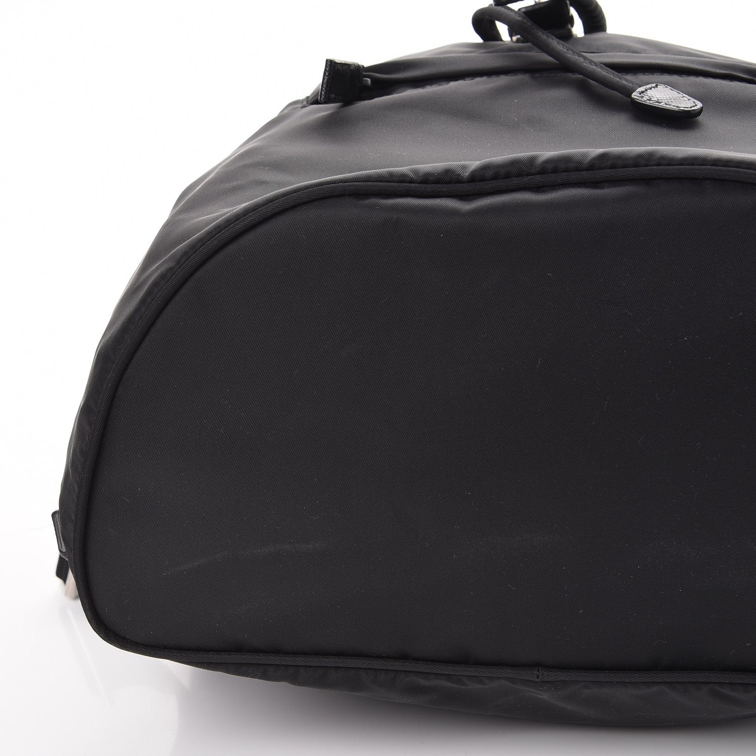 Prada Nylon Vela Saffiano Medium Cinch Backpack Black 12 of 12