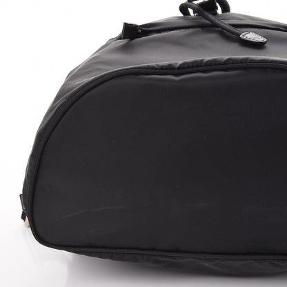 Prada Nylon Vela Saffiano Medium Cinch Backpack Black 12 of 12