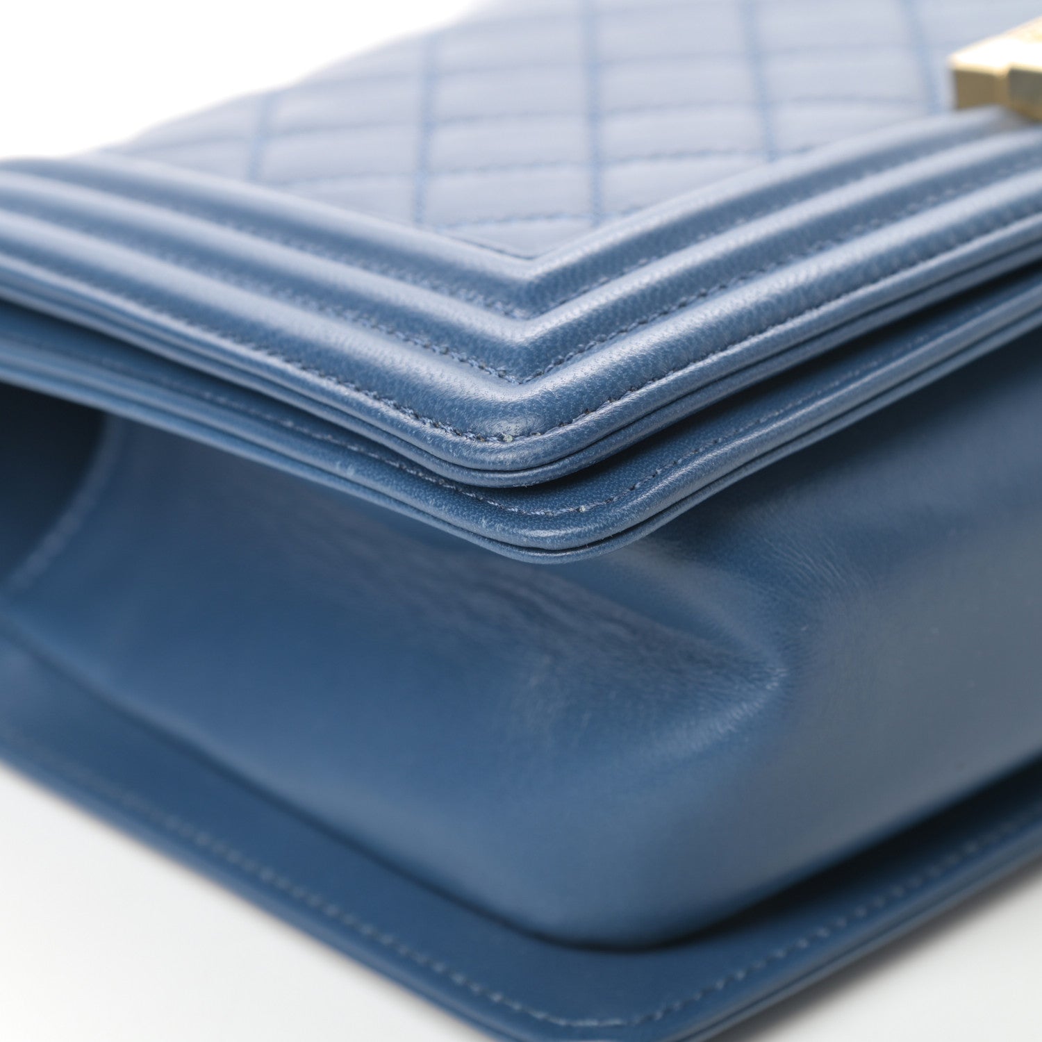 Chanel Lambskin Quilted Medium Boy Flap Blue 8 of 15