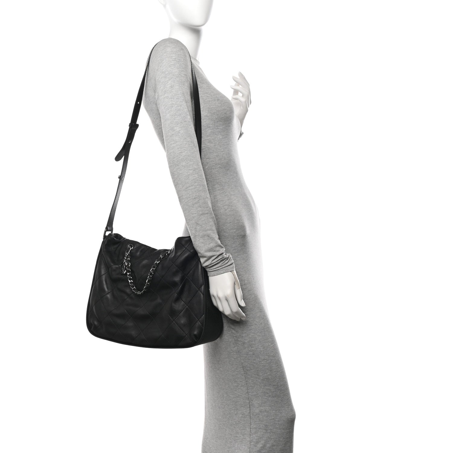 Chanel Lambskin Ultimate Soft Hobo  Black 2 of 10