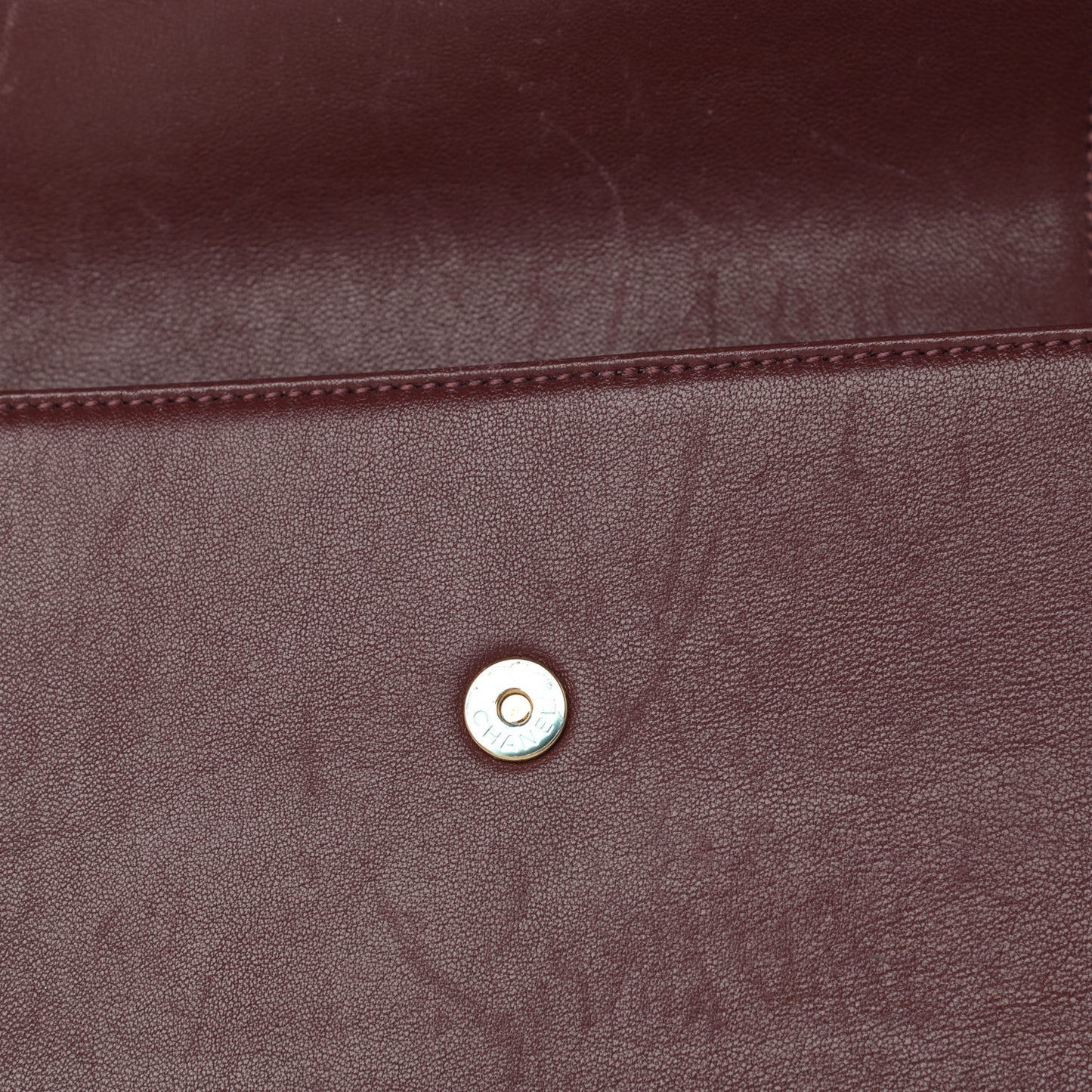 Sheepskin Quilted Vintage Mademoiselle Flap Dark Red