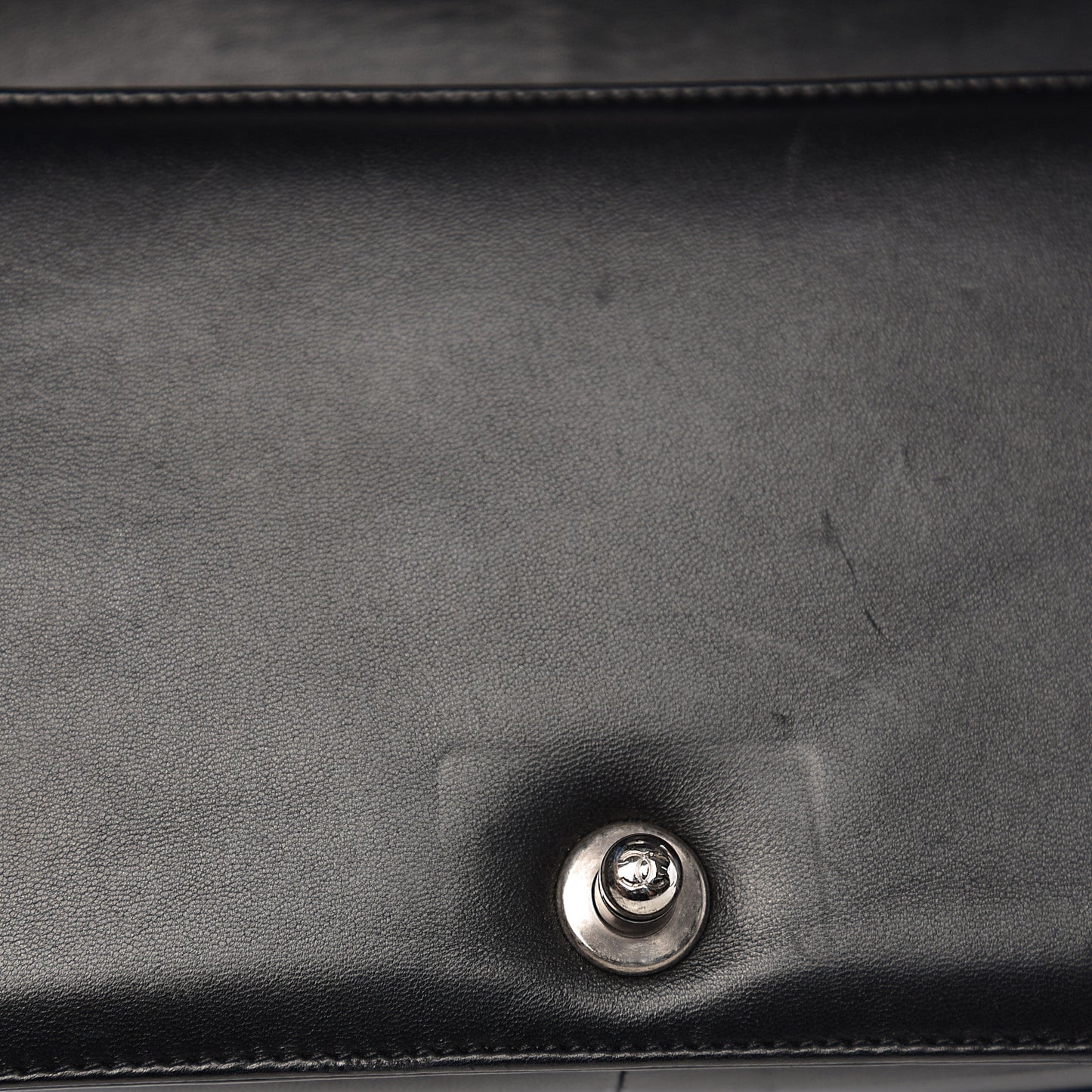 Lambskin Quilted Medium Boy Flap Black
