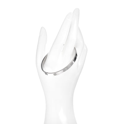 Cartier 18K White Gold LOVE Bracelet 19 2 of 4