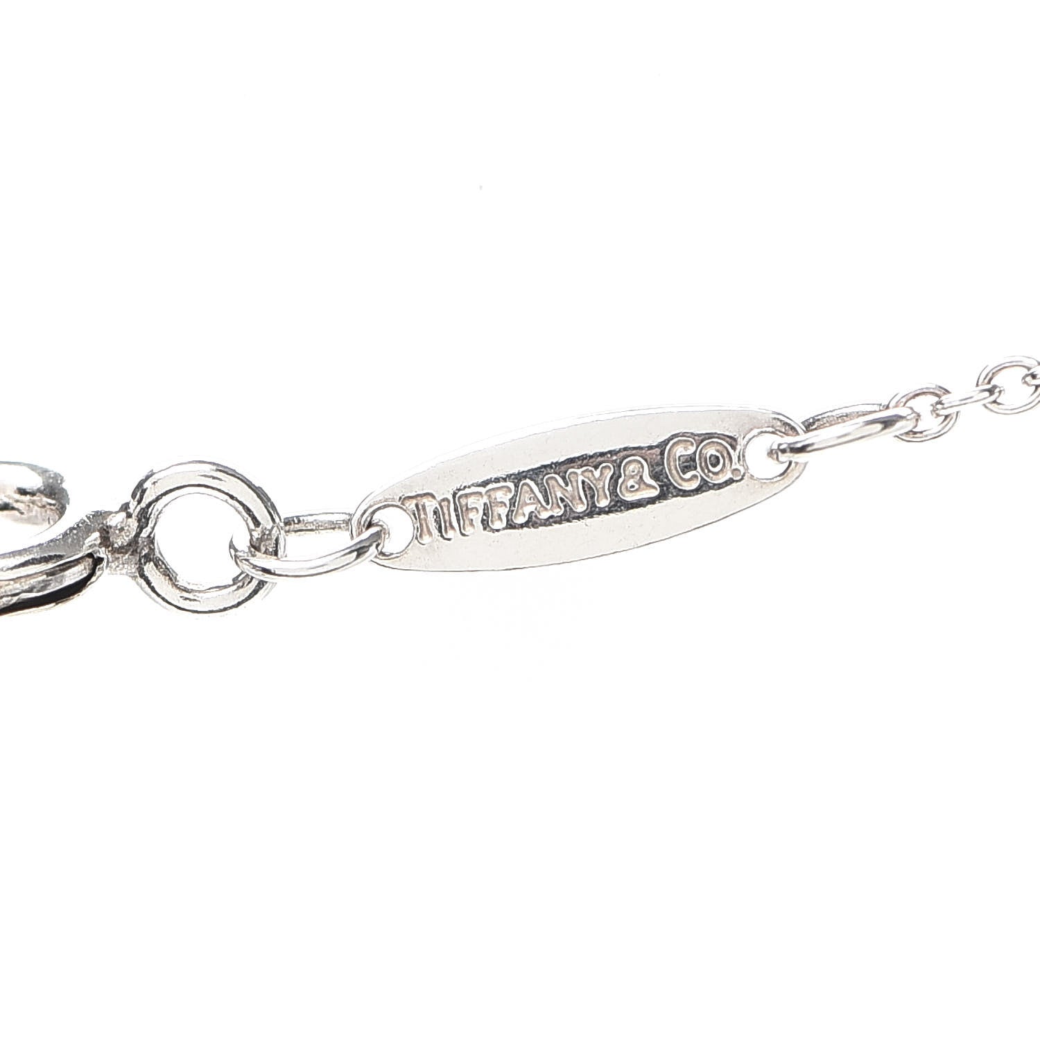 Tiffany Sterling Silver Diamond .05ct Elsa Peretti Diamonds by the Yard Pendant Necklace 6 of 7