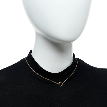 Cartier 18K Pink Yellow White Gold Trinity Double Chain Pendant Necklace 2 of 5