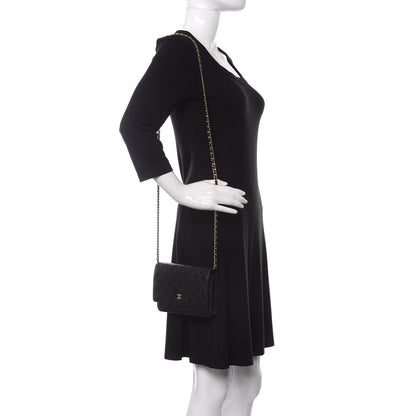 Chanel Caviar Quilted Wallet On Chain WOC Black 2 of 12
