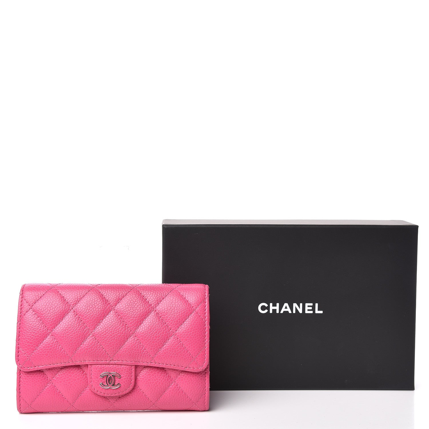 Chanel Caviar Quilted Small Flap Wallet Pink 13 of 13