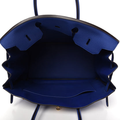 Hermes Togo Birkin 40 Bleu Electrique 5 of 9