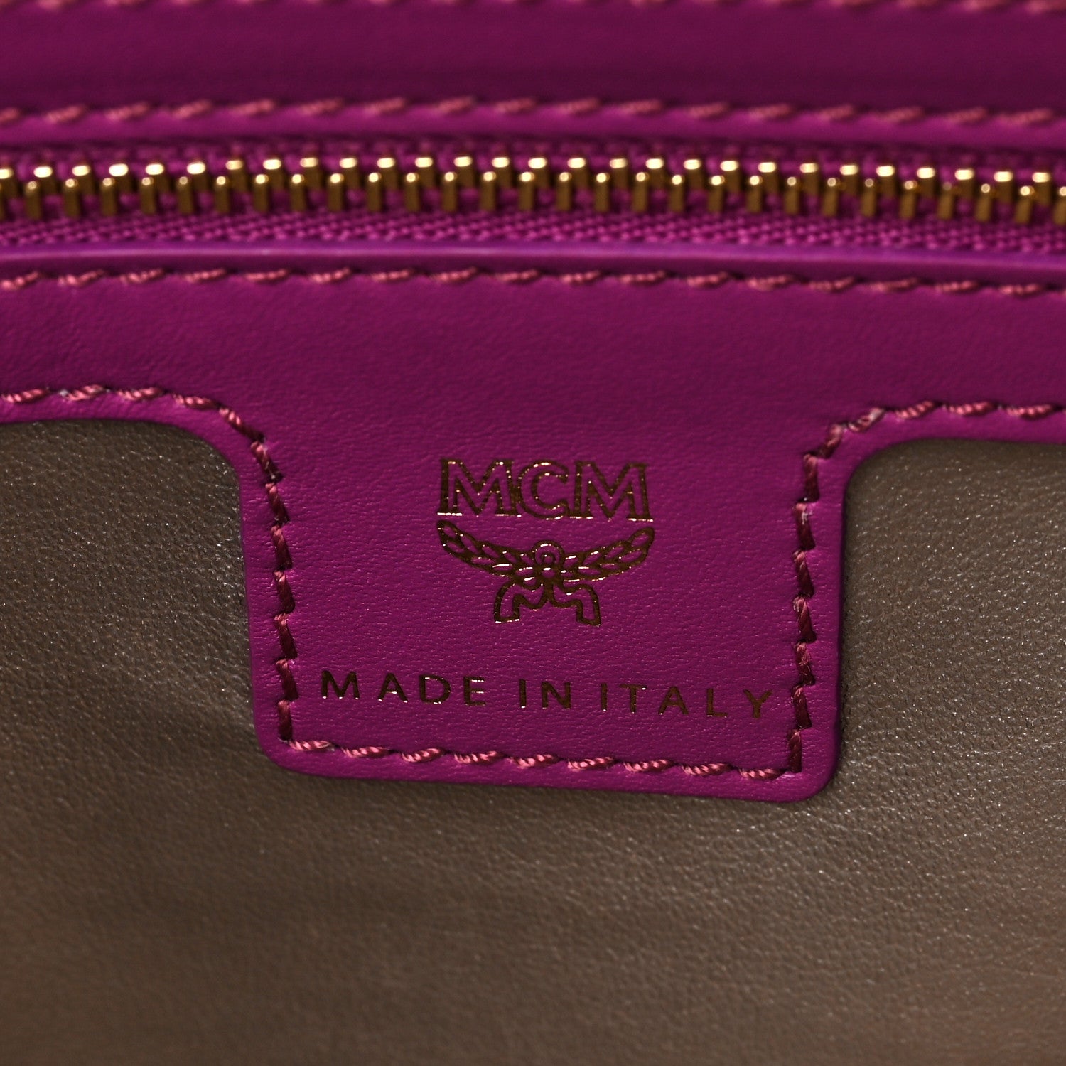 MCM Suede Calfskin Mini Cubism Crossbody Bag Purple 6 of 7