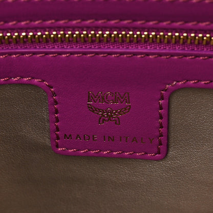 MCM Suede Calfskin Mini Cubism Crossbody Bag Purple 6 of 7
