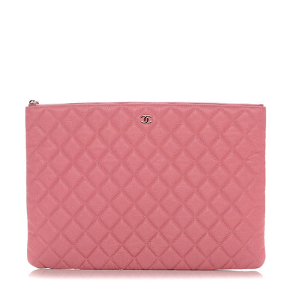 Chanel Caviar Quilted Large Cosmetic Case Rose Pink 1 of 7