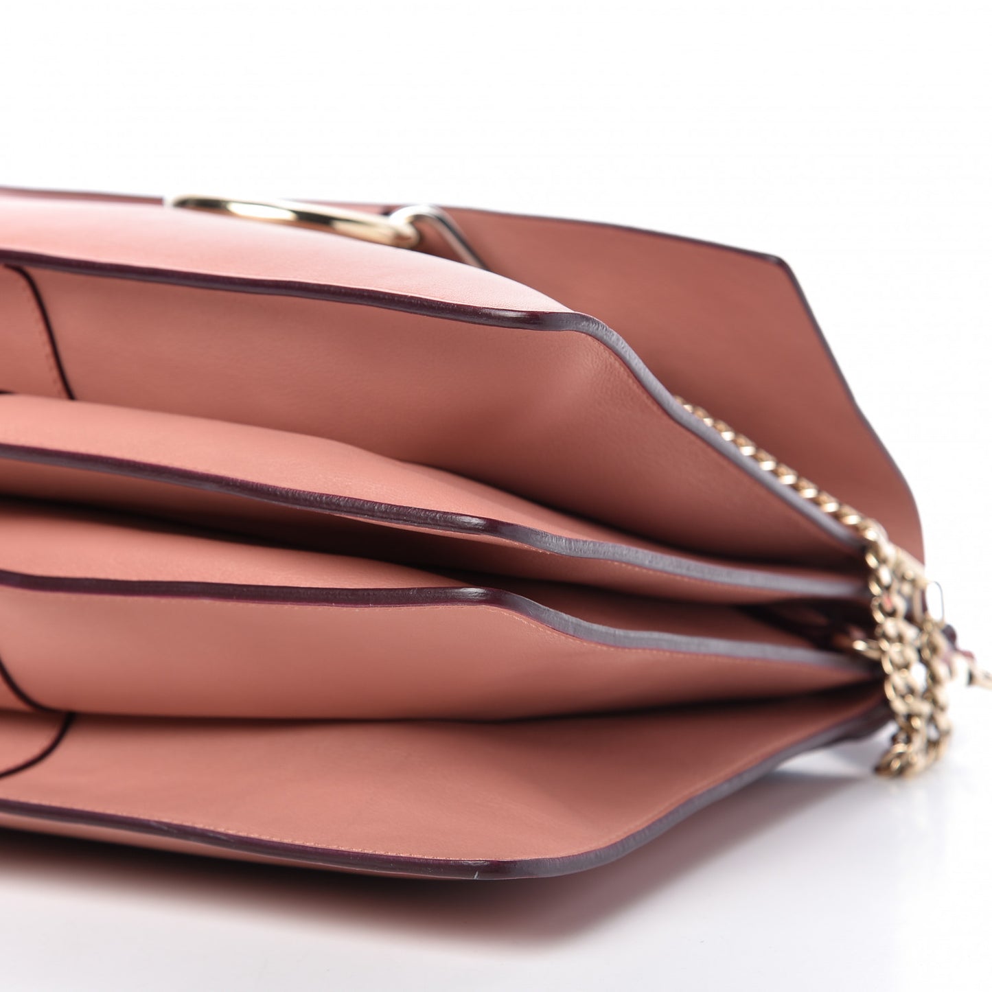 Calfskin Suede Medium Faye Shoulder Bag Misty Rose Dark Purple