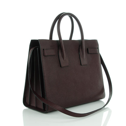 Saint Laurent Grained Calfskin Small Classic Sac De Jour Armaranto 3 of 13