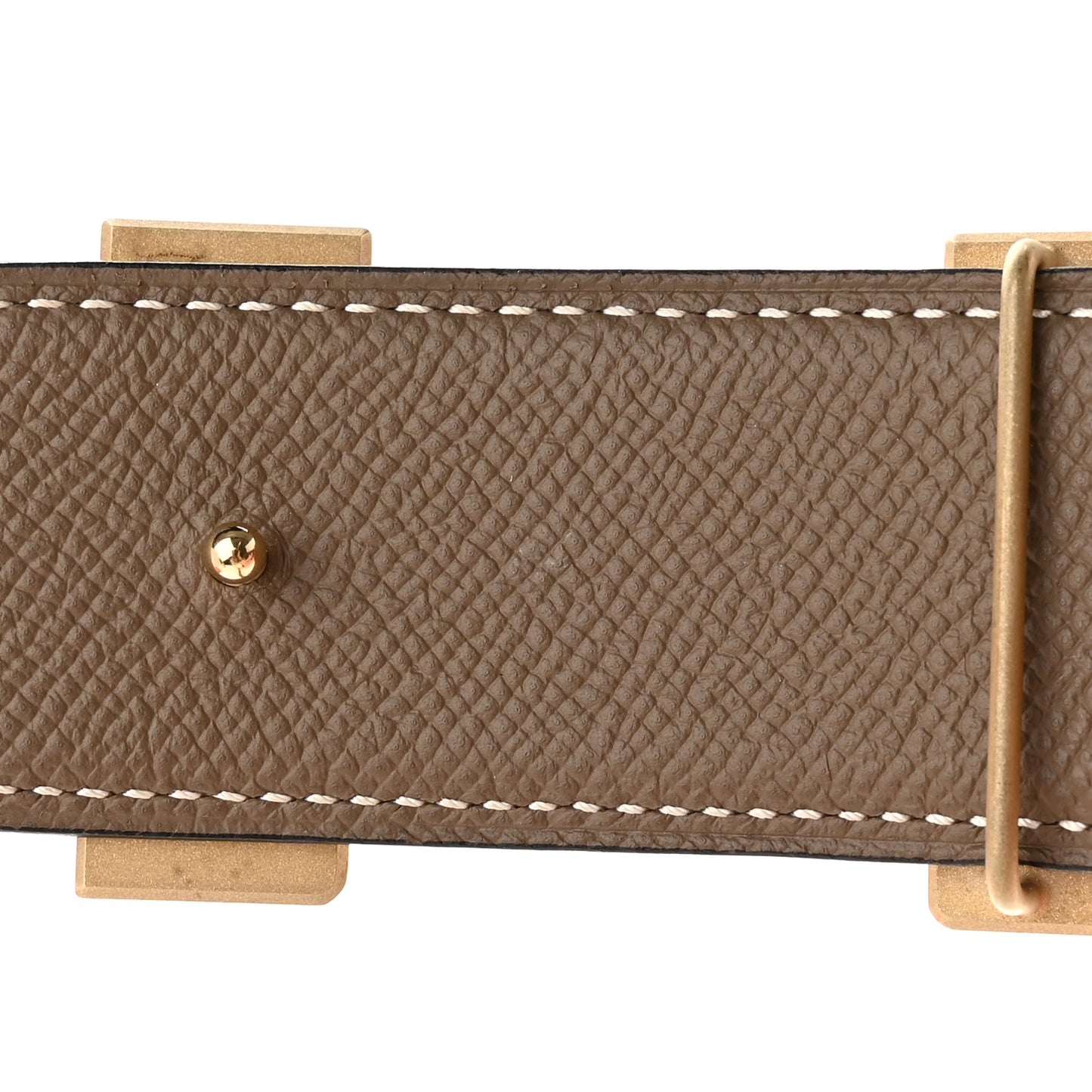 Epsom 38mm Constance H Belt 80 Etoupe Gold
