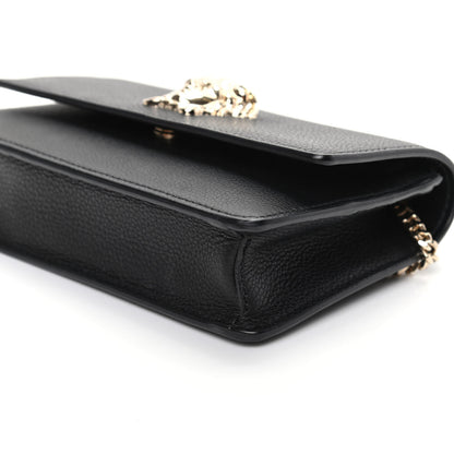 Versace Grained Calfskin Palazzo Chain Evening Bag Black 8 of 8