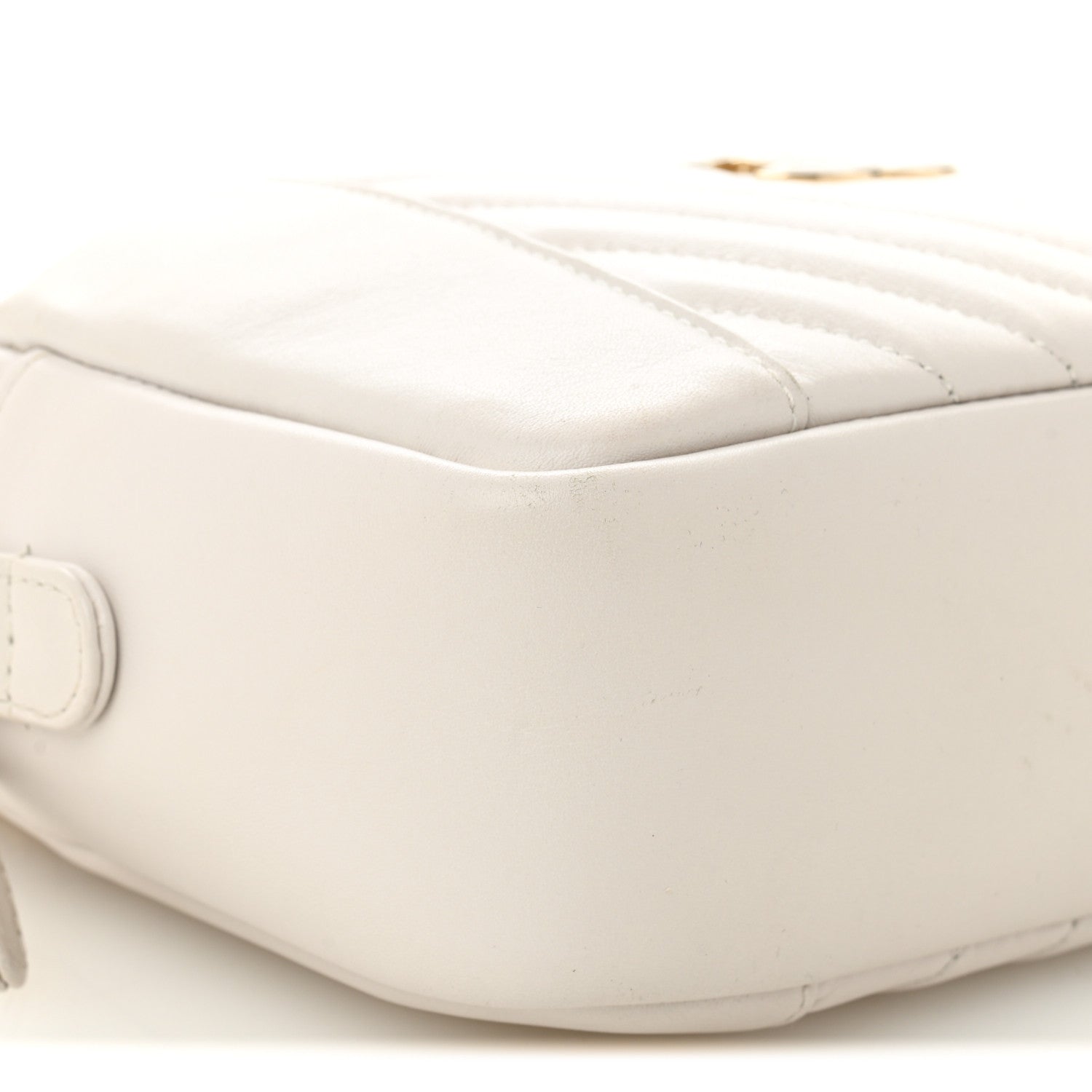 Chanel Calfskin Quilted Daily Chevron Camera Case White 9 of 10
