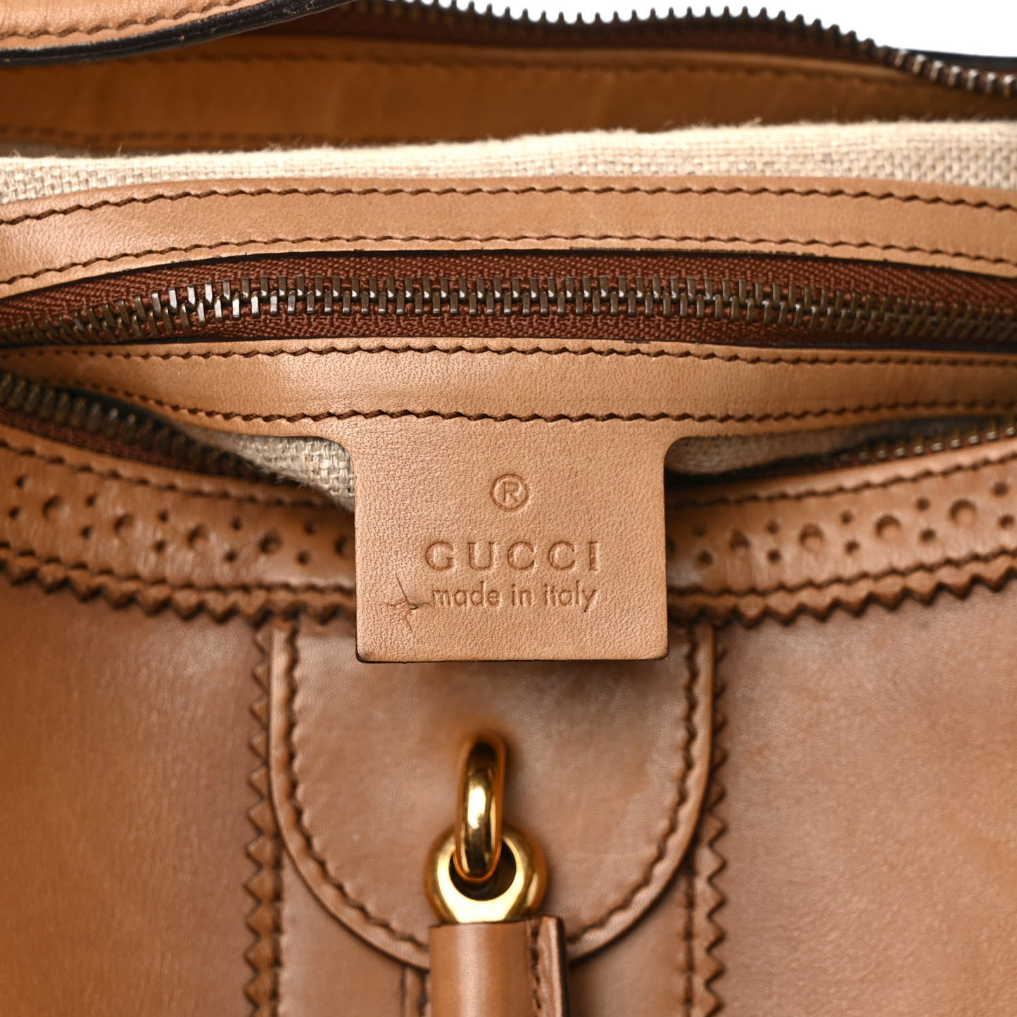 Calfskin Duilio Brogue Hobo Honey