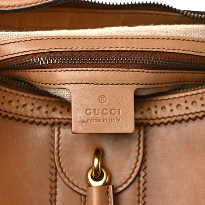 Gucci Calfskin Duilio Brogue Hobo Honey 7 of 12