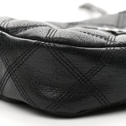 Saint Laurent Grained Lambskin Quilted Mini Becky Double Zip Bag Black 10 of 12