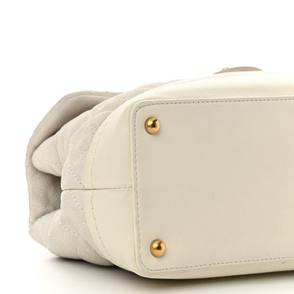 Chanel Iridescent Caviar Quilted Medium Globe Trotter Flap White 9 of 12