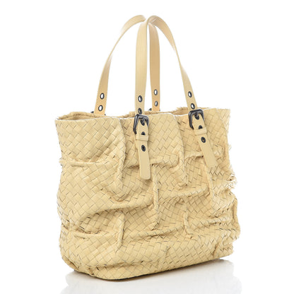 Bottega Veneta Nappa Intrecciato Pleated Tote Paille 3 of 15