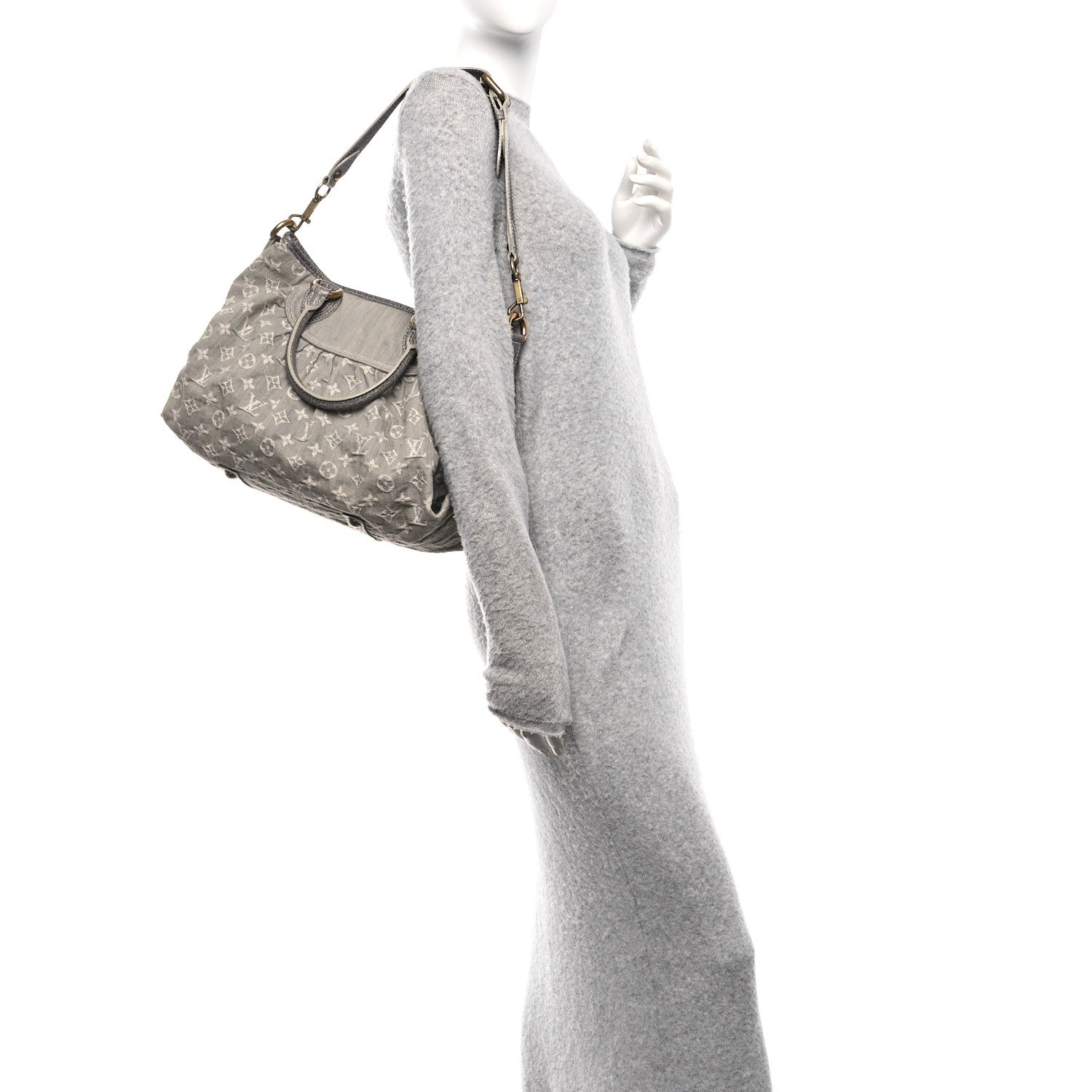 Louis Vuitton Denim Neo Cabby MM Grey 2 of 9