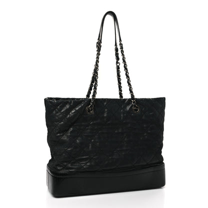 Chanel Iridescent Calfskin Quilted Large VIP Tote Black 3 of 10