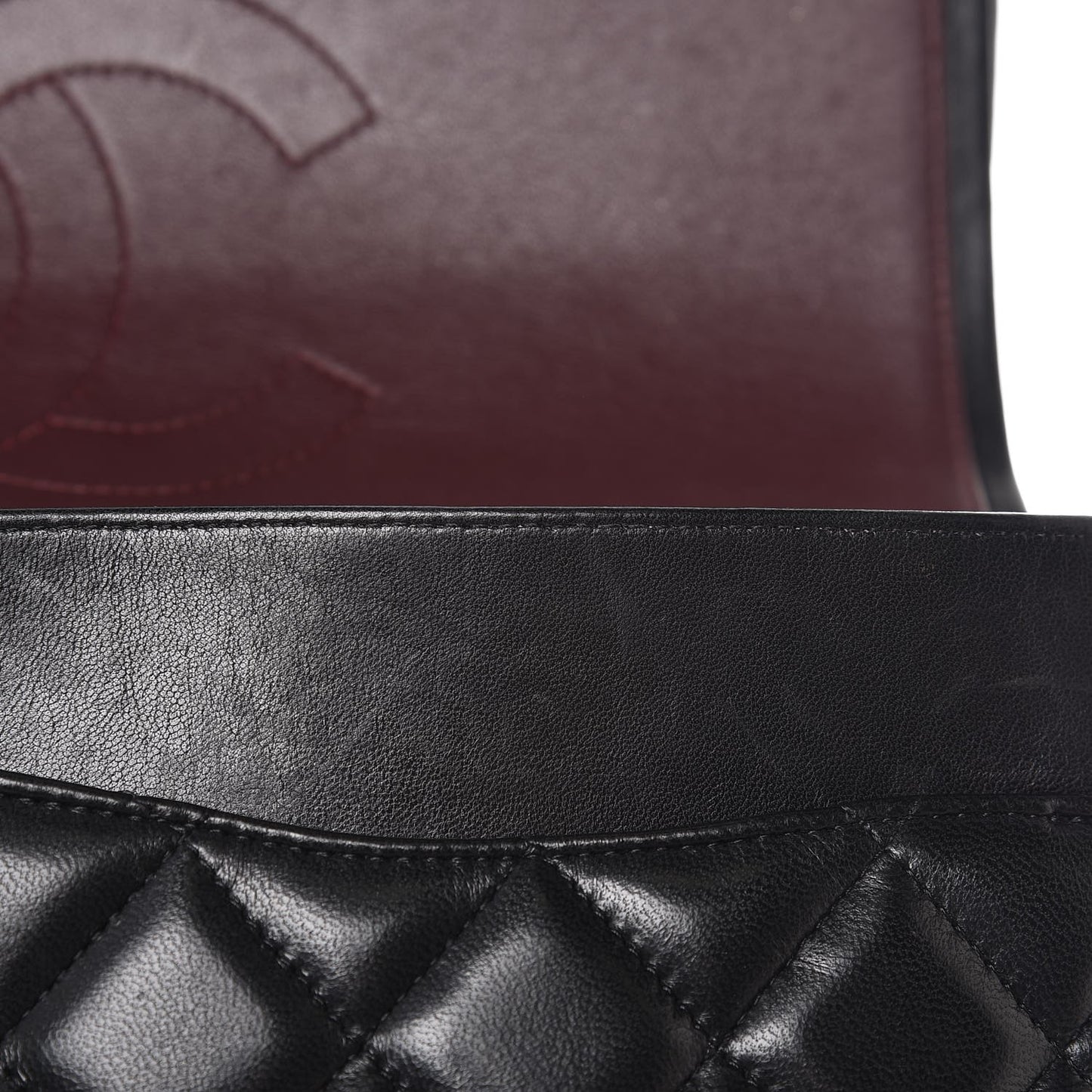 Lambskin Quilted Jumbo Double Flap Black