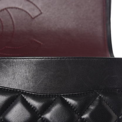 Chanel Lambskin Quilted Jumbo Double Flap Black 11 of 15