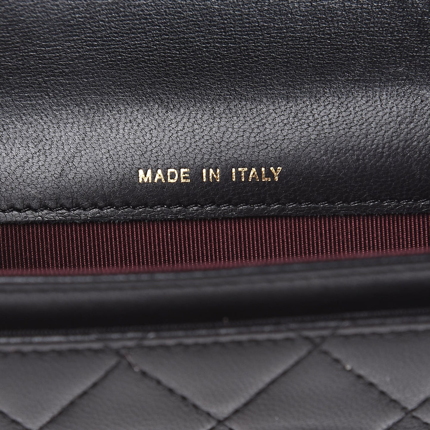 Lambskin Quilted Flap Card Holder Black