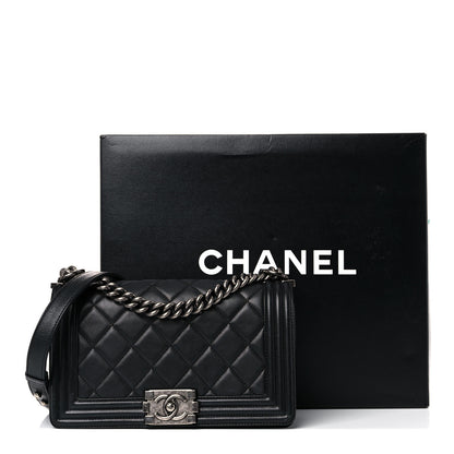 Chanel Calfskin Quilted Medium Boy Flap Black 24 of 24