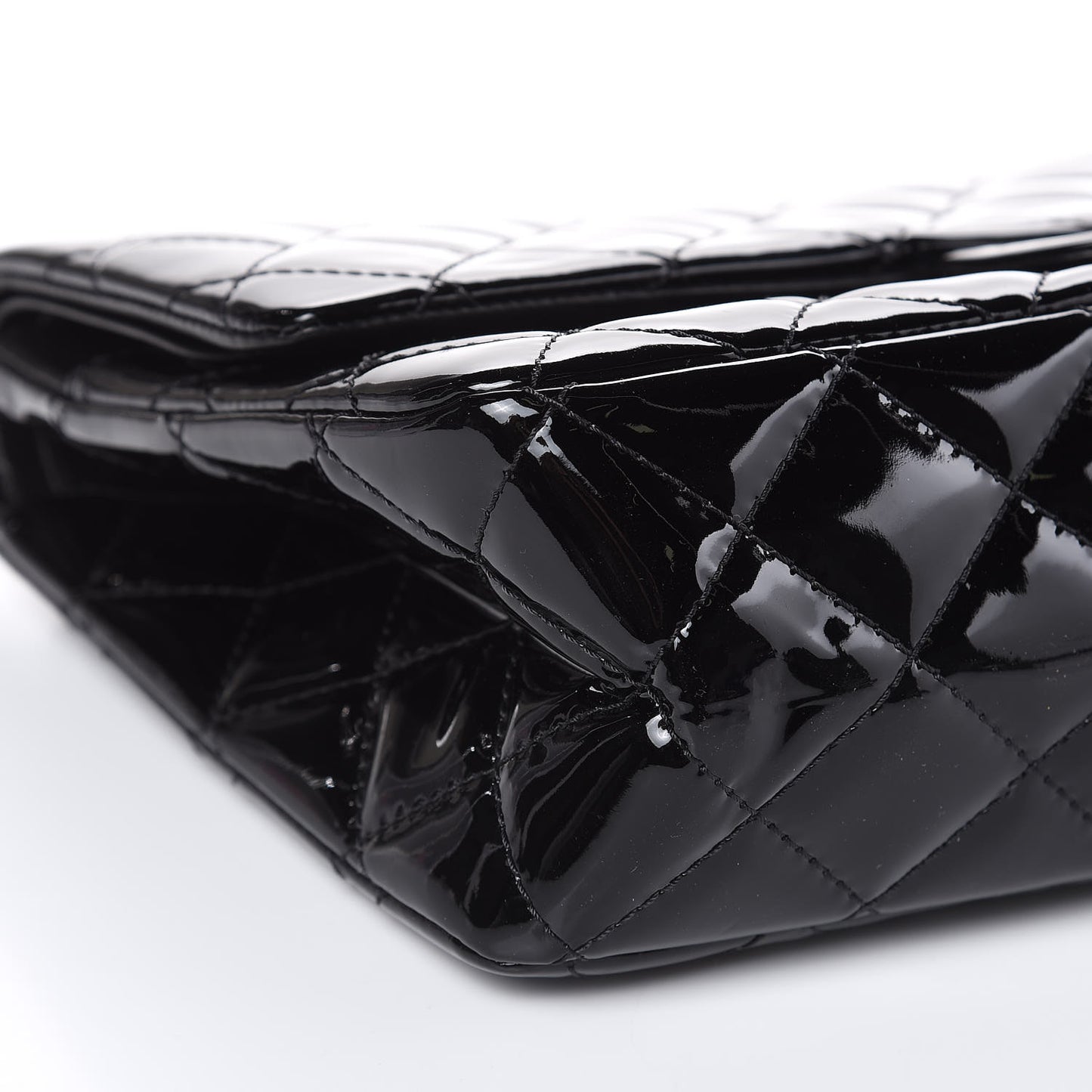 Patent Quilted 2.55 Reissue 227 Flap Black
