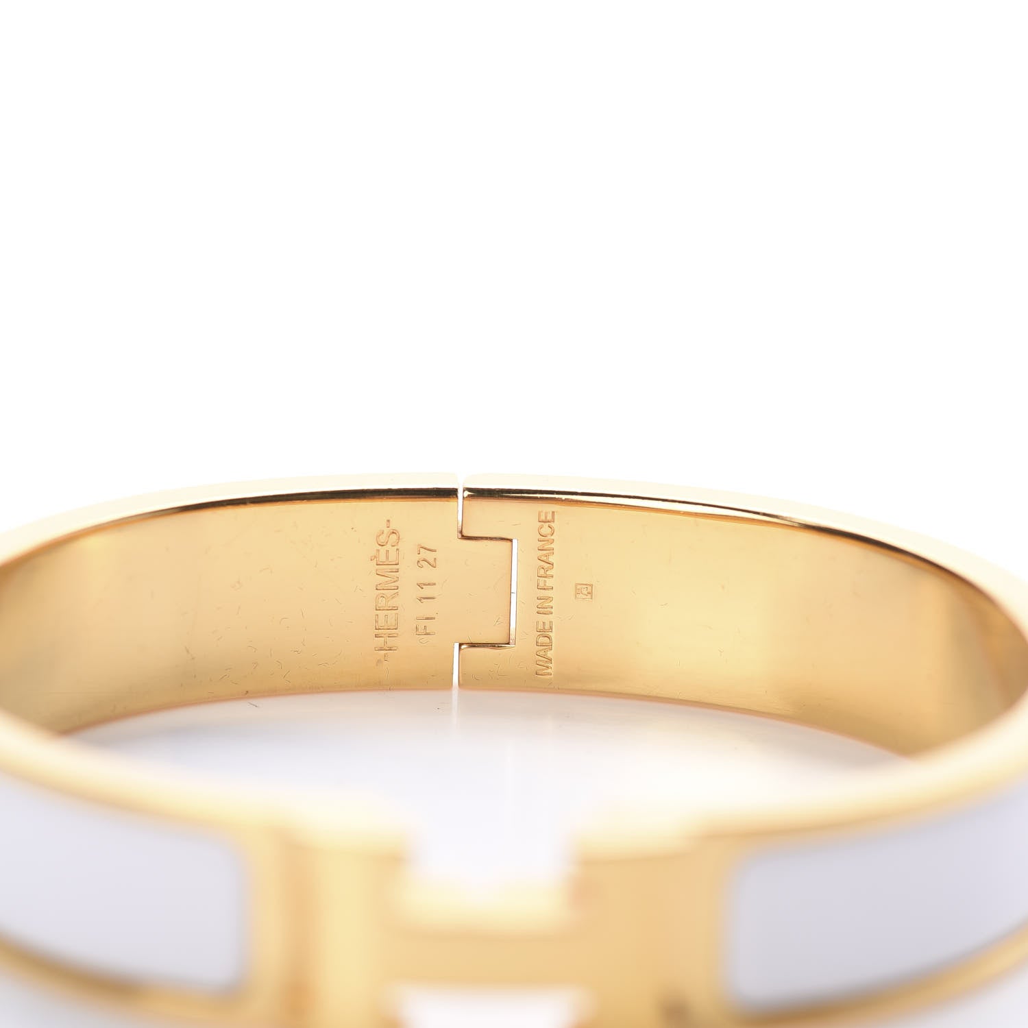Hermes Enamel Narrow Clic Clac H Bracelet PM White 3 of 3