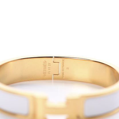 Hermes Enamel Narrow Clic Clac H Bracelet PM White 3 of 3
