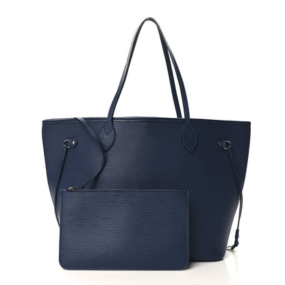Louis Vuitton Epi Neverfull MM Indigo 3 of 10