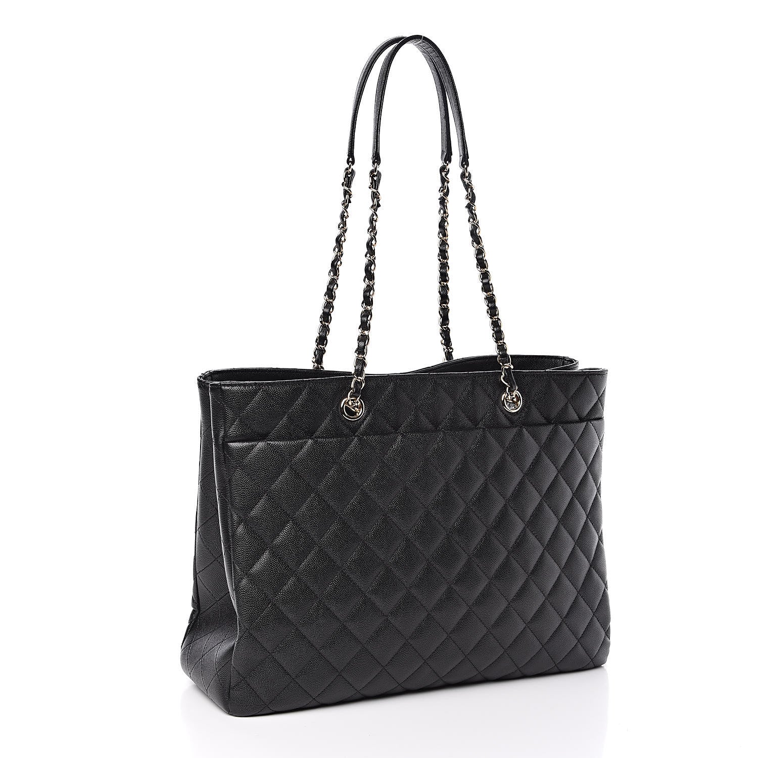 Chanel Caviar Quilted Large Shopping Tote Black 3 of 10