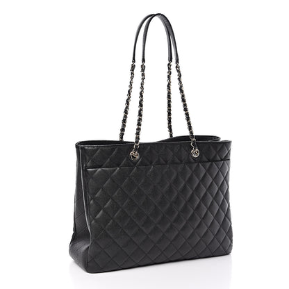 Chanel Caviar Quilted Large Shopping Tote Black 3 of 10
