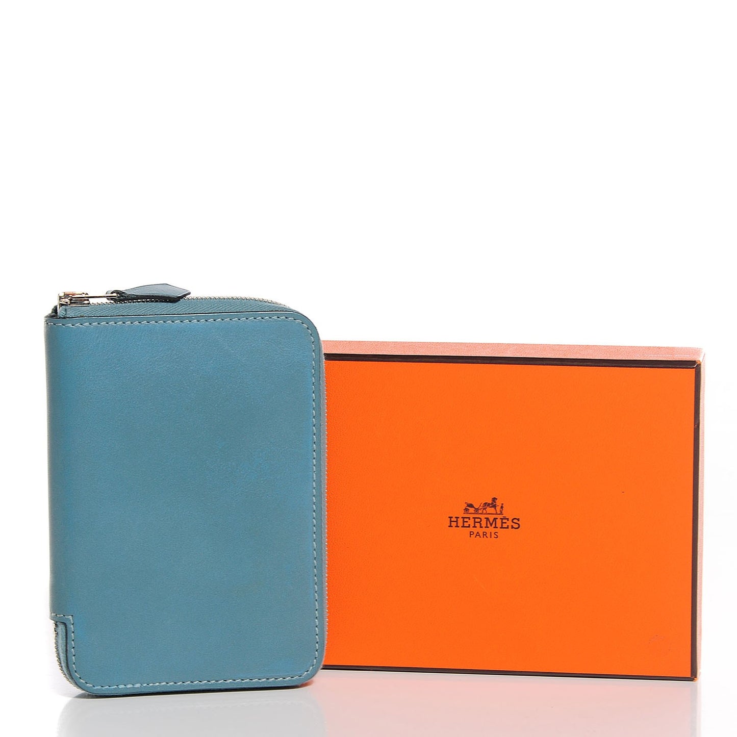 Tadelakt Compact Azap Wallet Ciel