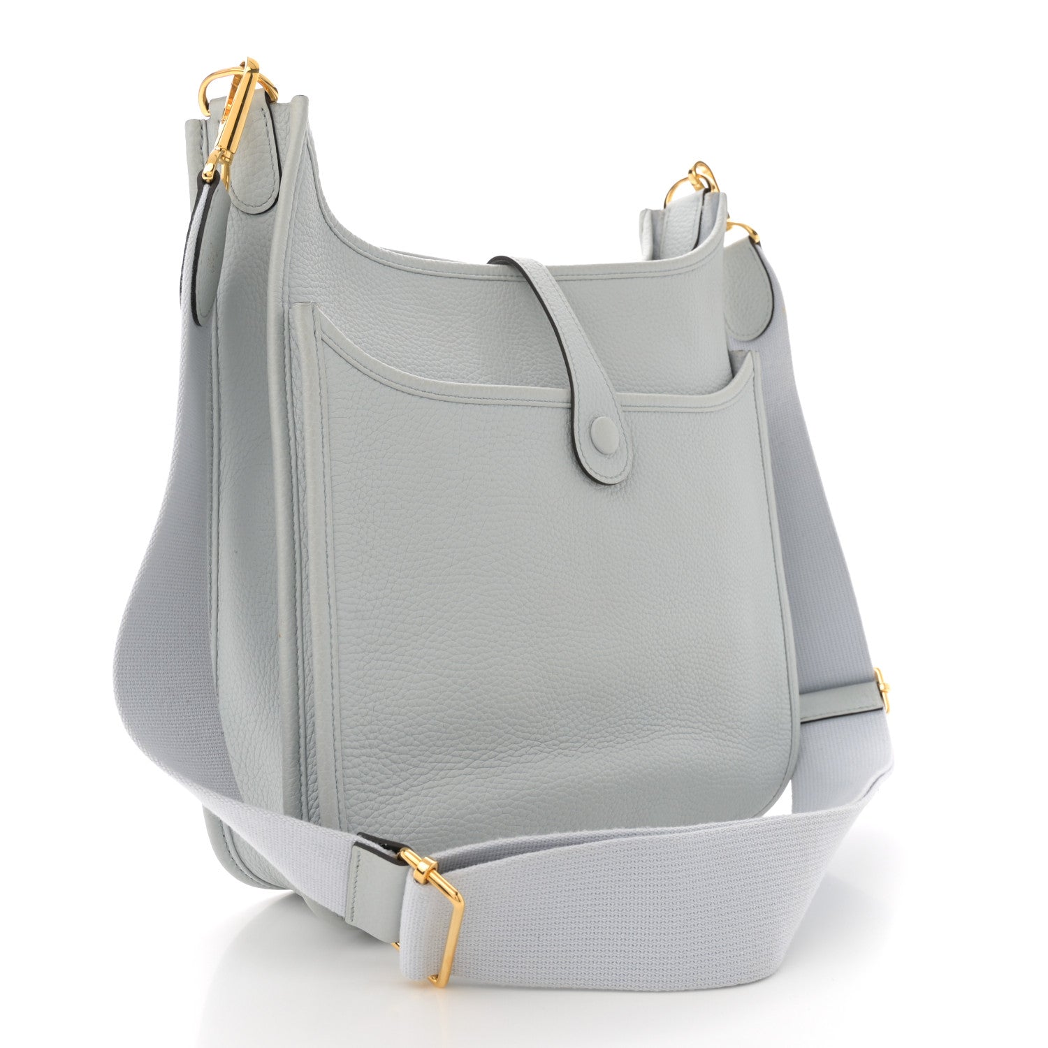 Hermes Taurillon Clemence Evelyne III PM Bleu Pale 3 of 13