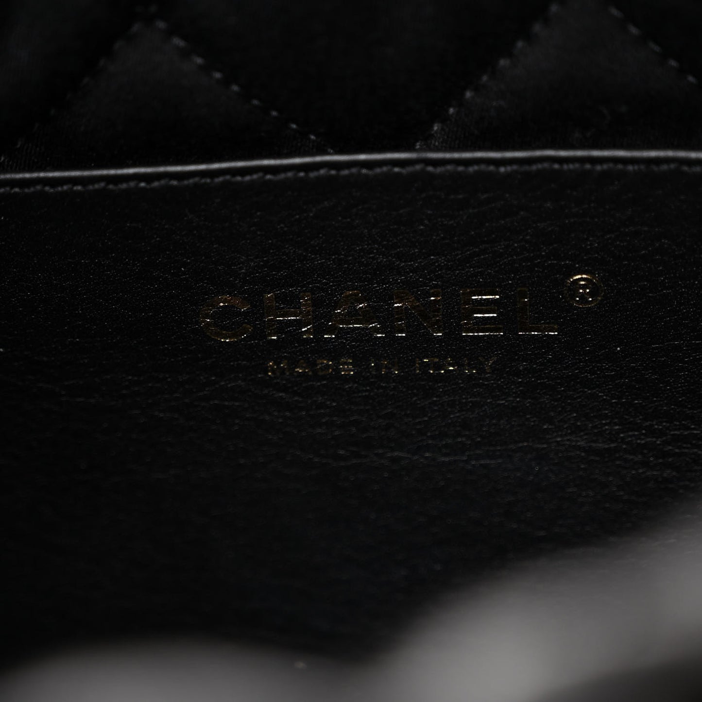Shiny Calfskin Quilted Mini Chanel 22 Black