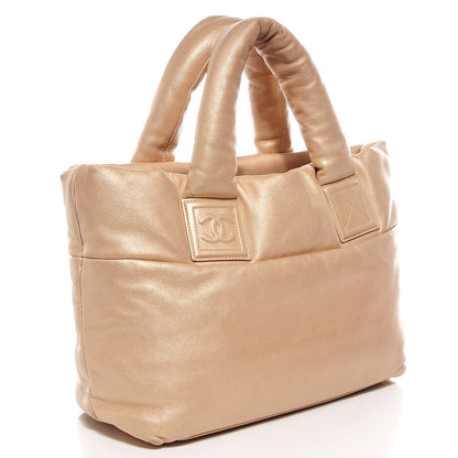 Chanel Lambskin Small Coco Cocoon Reversible Tote Light Gold 3 of 7