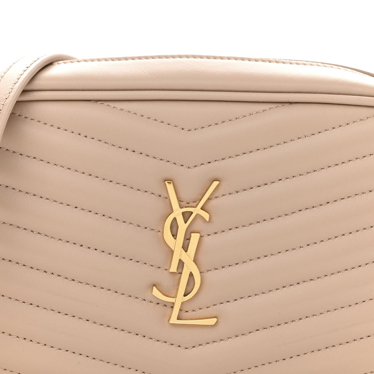 Calfskin Matelasse Monogram Mini Lou Camera Bag Dark Beige