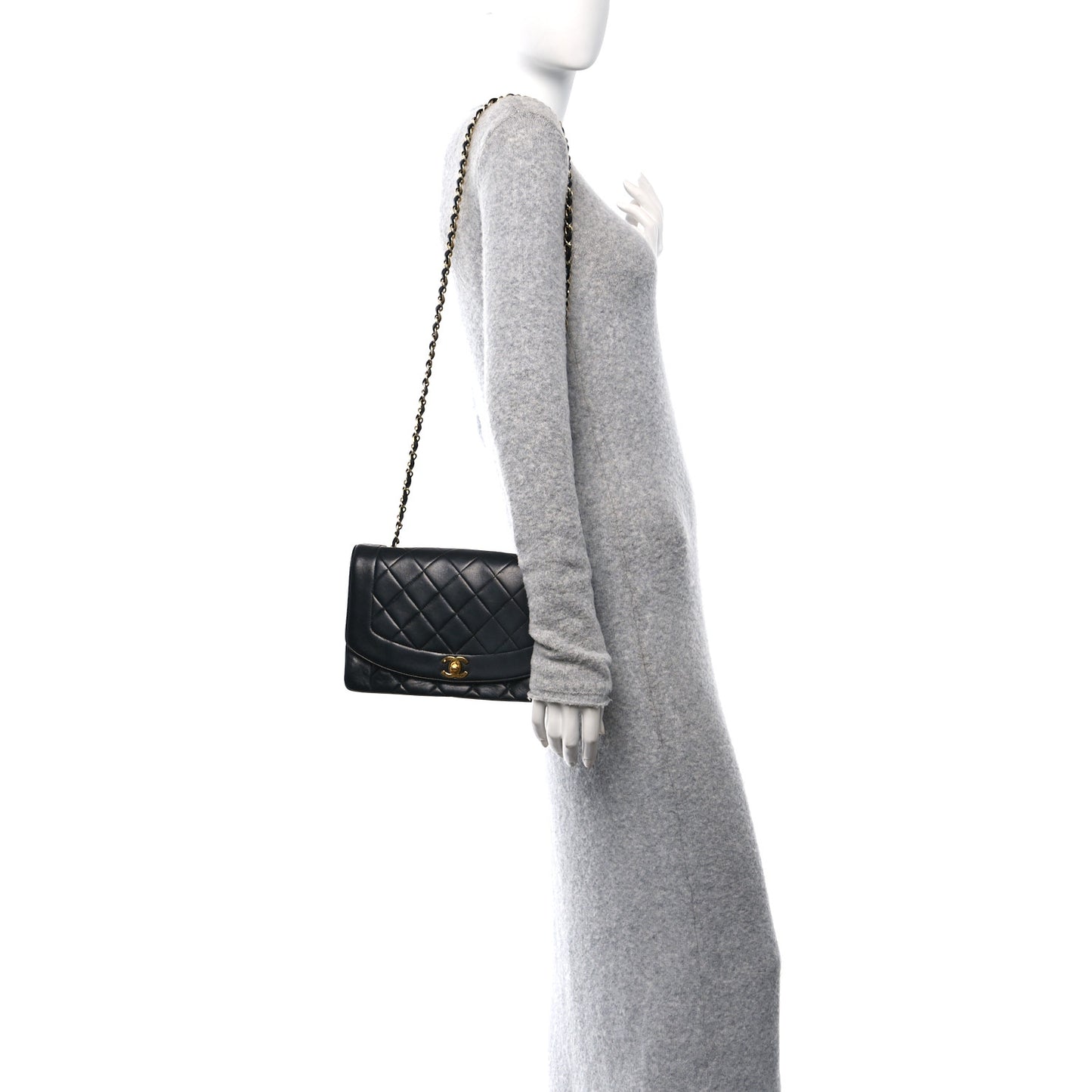 Lambskin Quilted Medium Single Flap Black