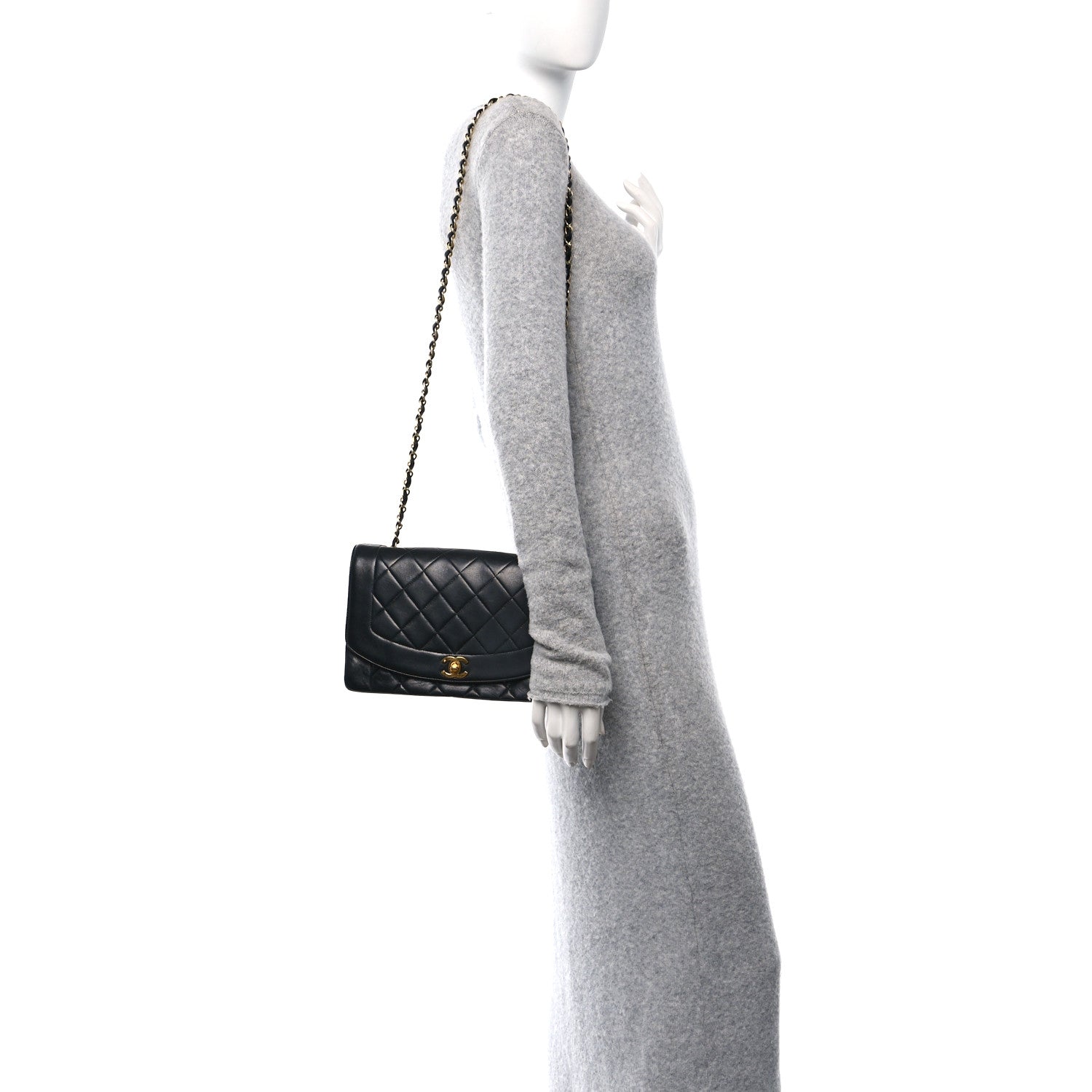 Chanel Lambskin Quilted Medium Single Flap Black 2 of 9
