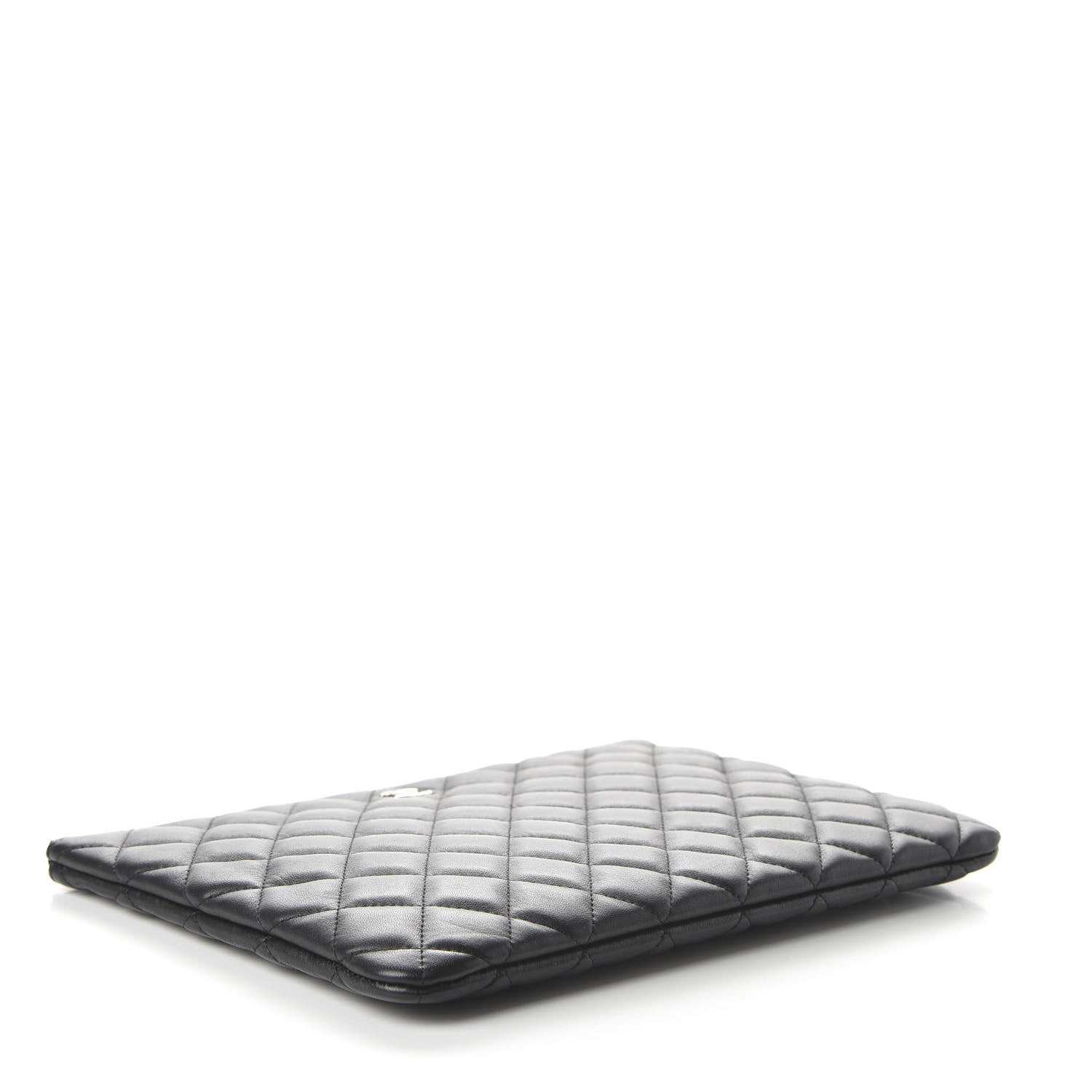Chanel Lambskin Quilted Medium Cosmetic Case Black 4 of 11