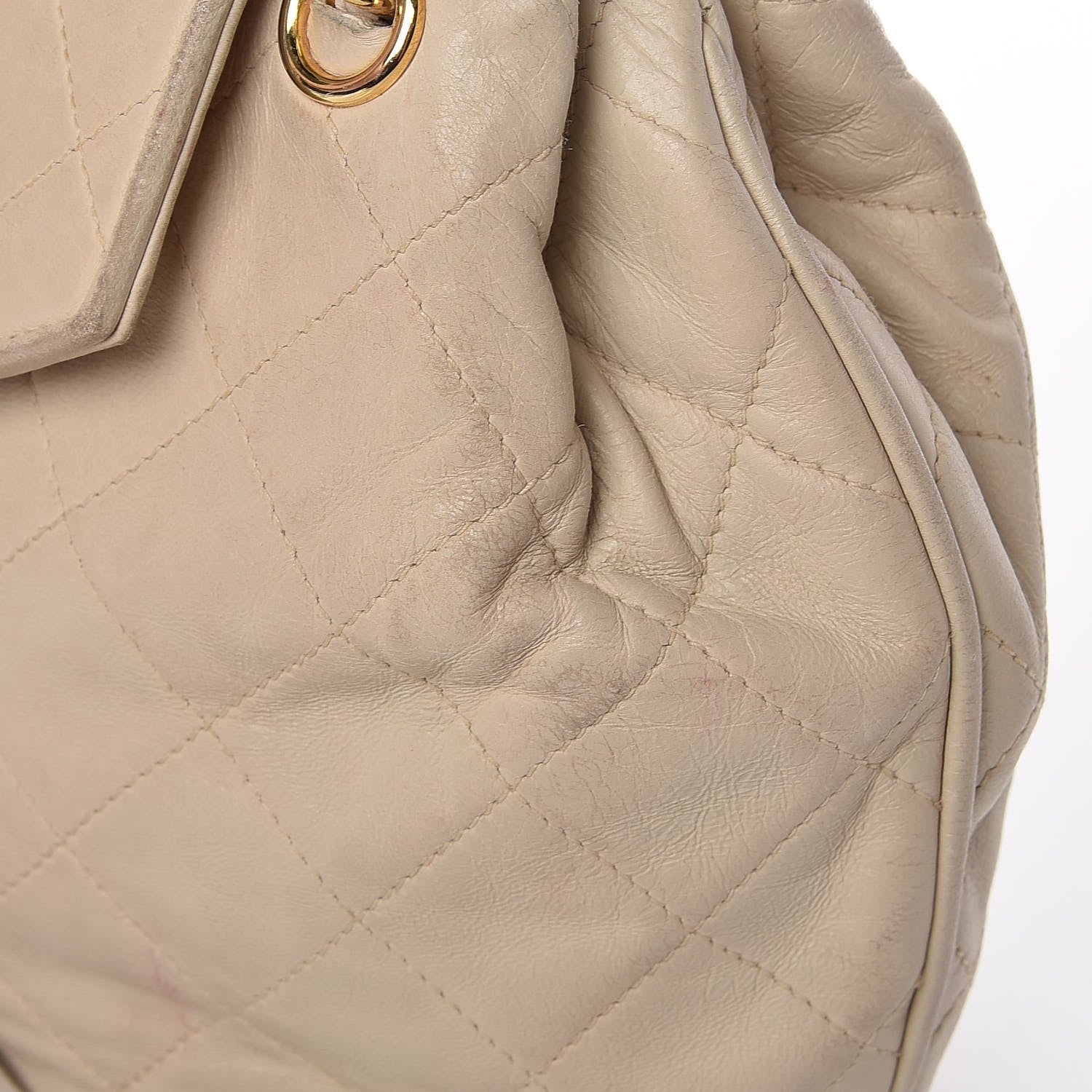 Chanel Lambskin Quilted Tassel Shoulder Bag Beige 15 of 16