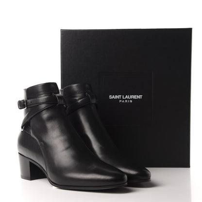 Saint Laurent Smooth Jodhpur Calfskin Blake Ankle Boots 40.5 Black 10 of 10
