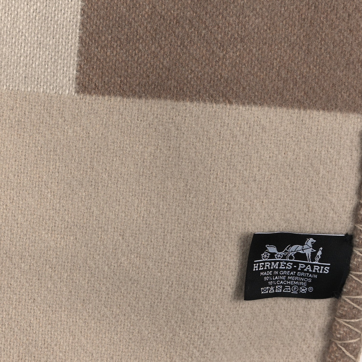 Hermes Wool Cashmere Tissage Blanket Sable 3 of 3