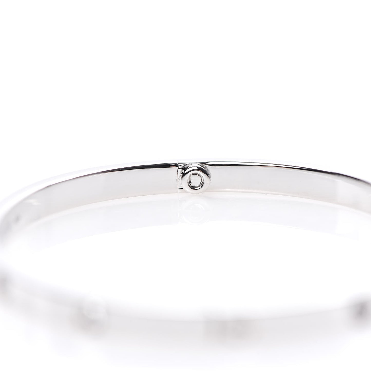 18K White Gold 10 Diamond Small LOVE Bracelet 16