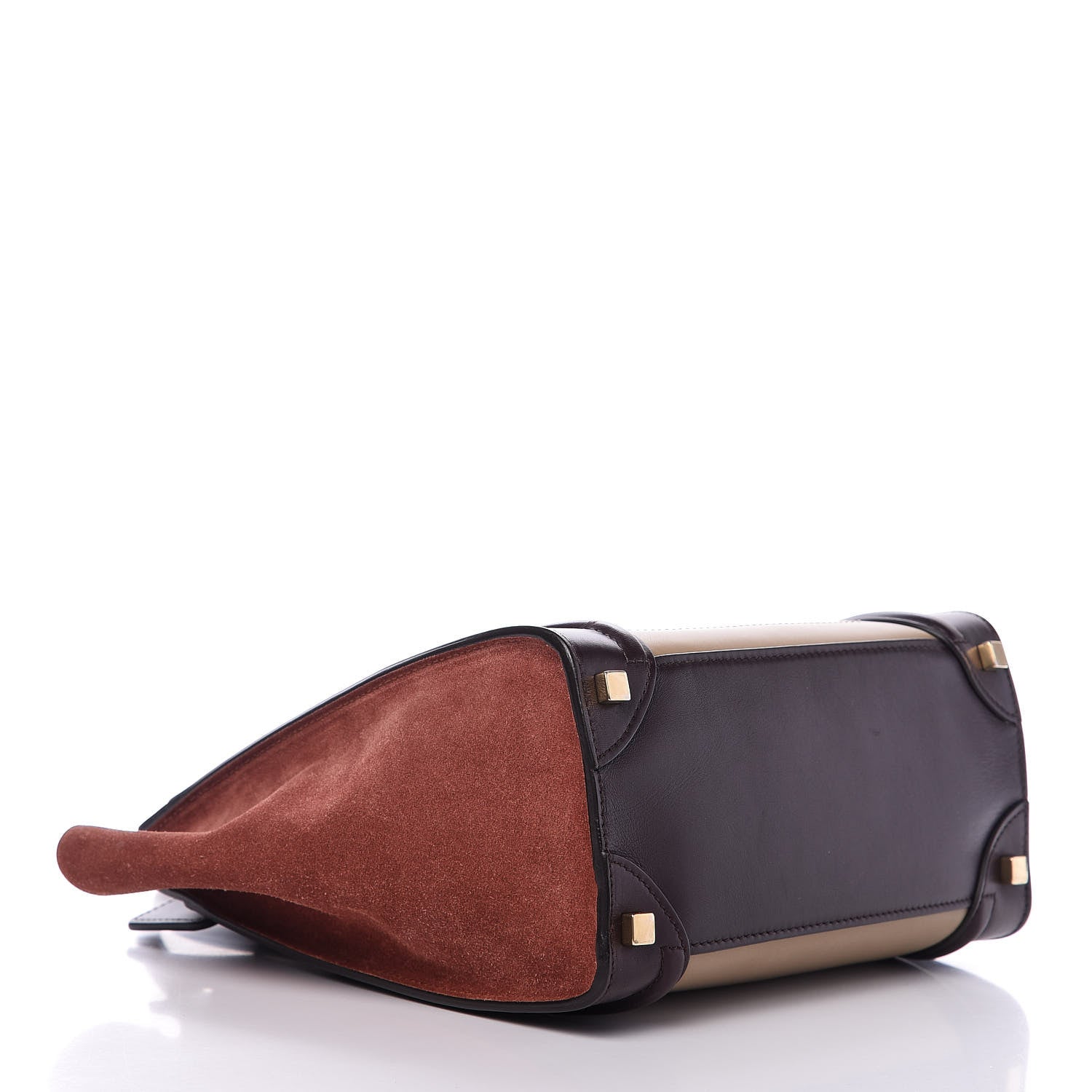 Celine Smooth Calfskin Suede Micro Tri-Color Luggage Beige 4 of 10